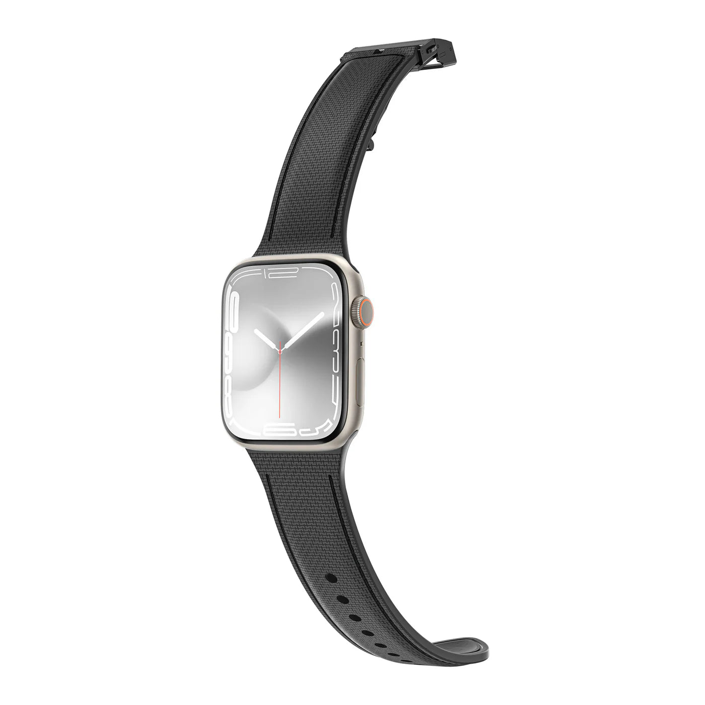 Amazingthing 品牌 - 皮革紋矽膠手錶帶(黑色)|Apple Watch 38 / 40 / 41 / 42 / 44 /45 / 49 mm