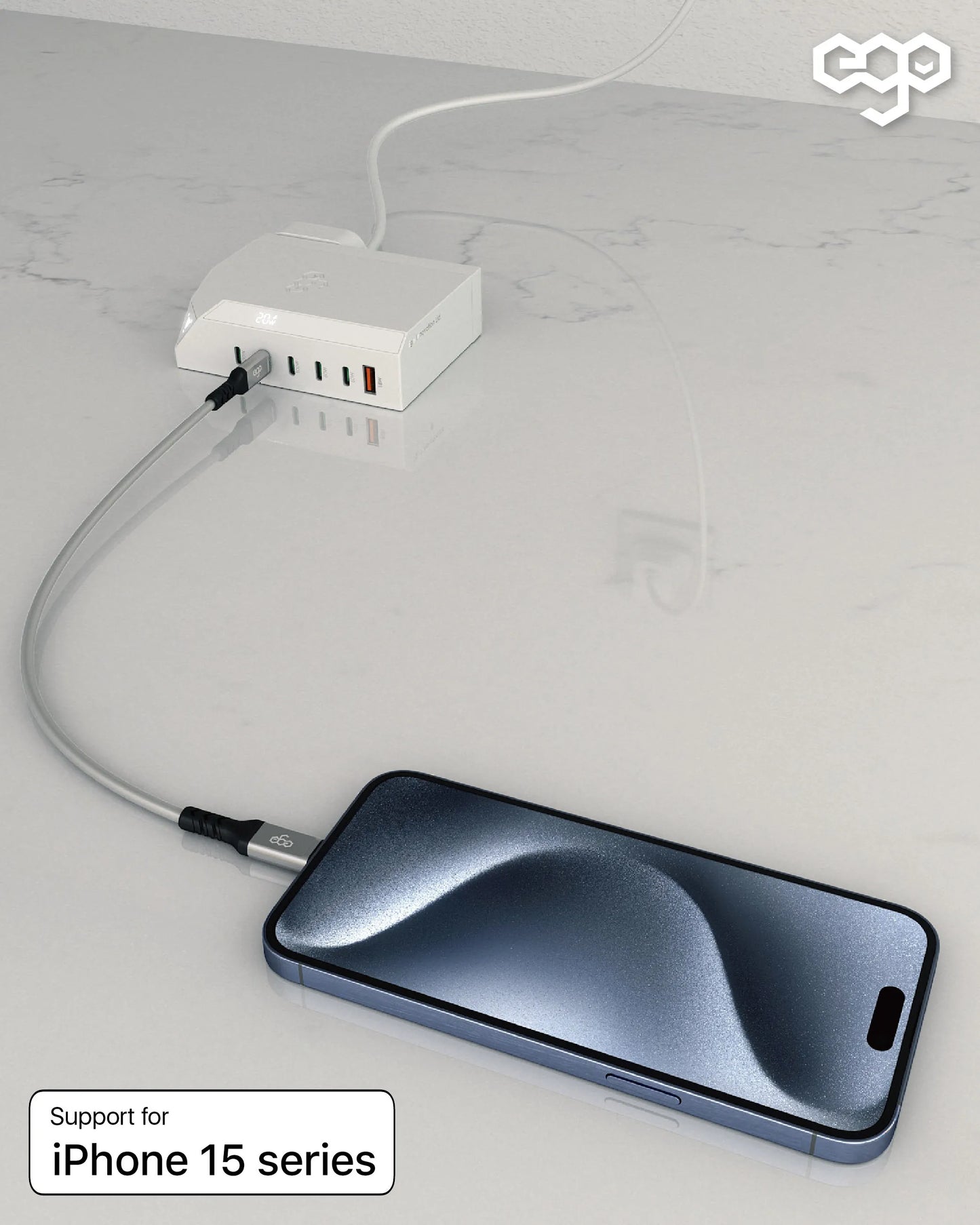 EGO品牌 - USB-C to USB-C 100W 傳輸充電線(20cm & 120cm 灰黑色)