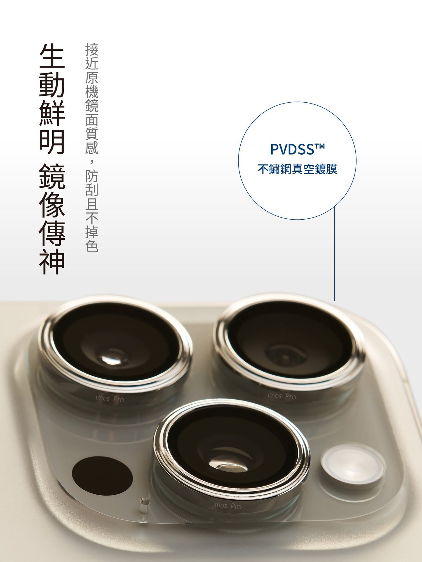 iMos品牌 - 藍寶石鏡頭保護貼(3顆/組)