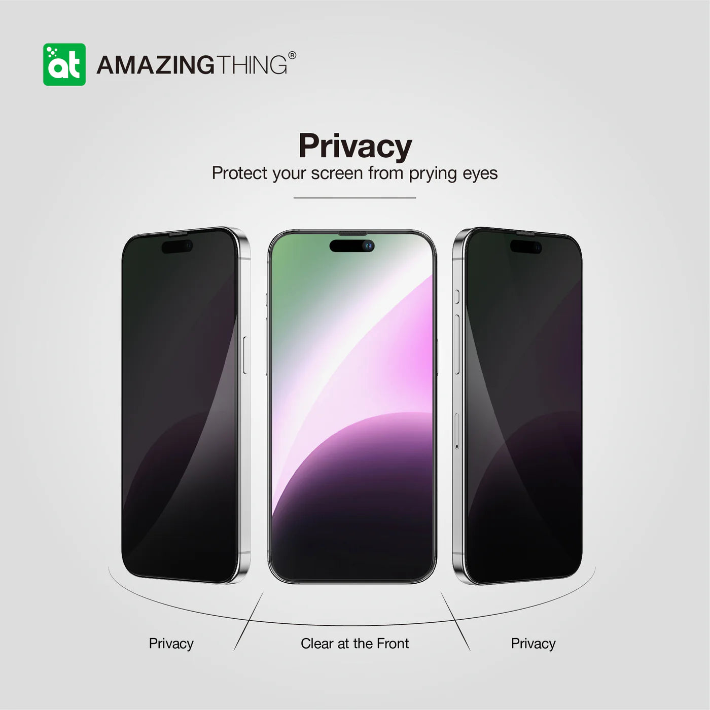 Amazingthng品牌 - 180度高清防偷窺玻璃貼|iPhone15 Pro