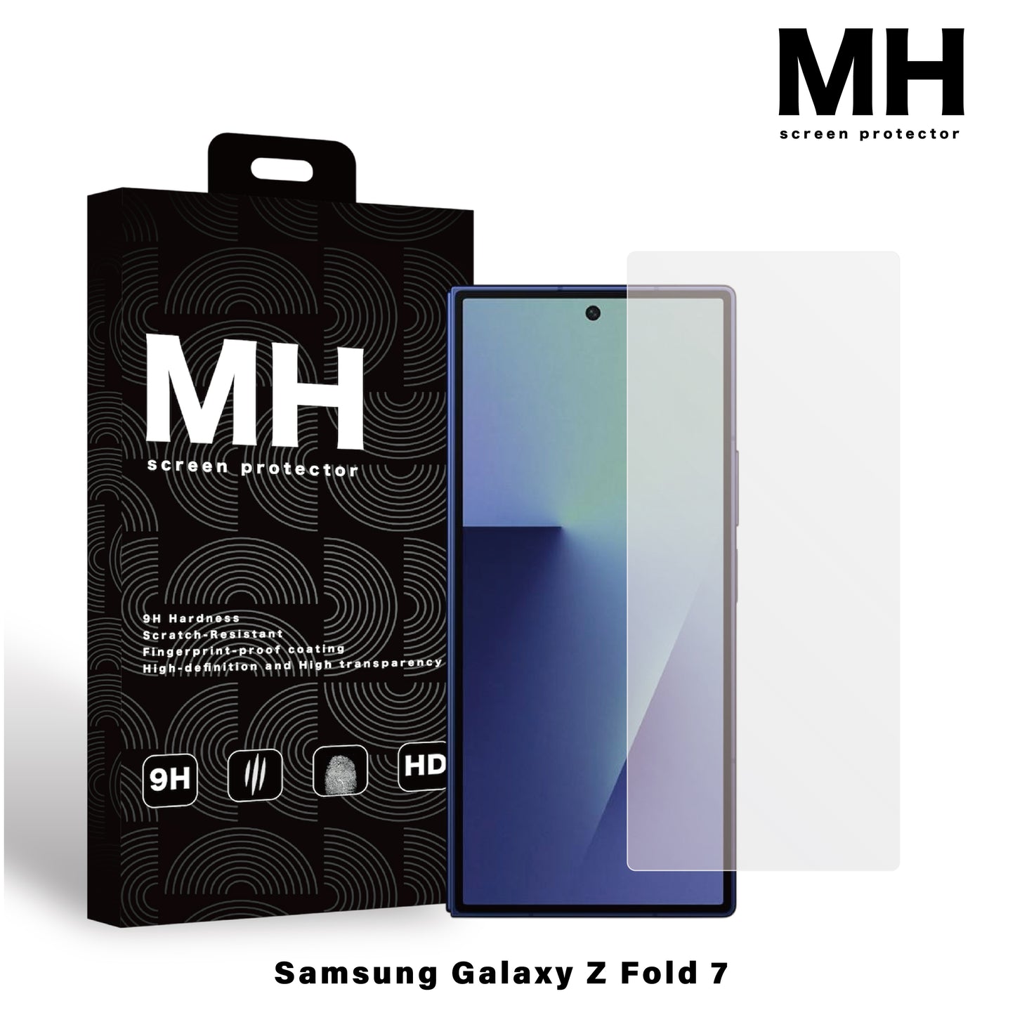 MH品牌 - 全屏高清玻璃保護貼《(不使用手機殻)(全透明無黑邊)|Z Fold7