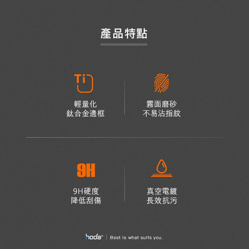 Hoda品牌 - 磨砂保護貼 + 鈦合金保護框|Apple Watch Ultra 49mm