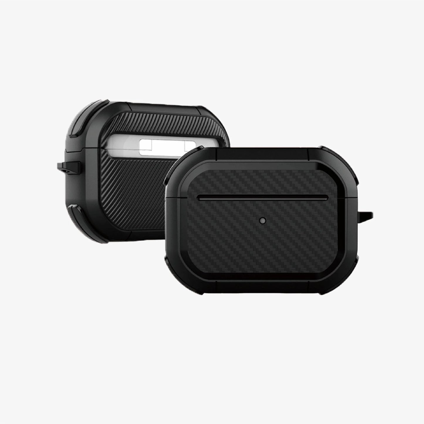 Airfilm品牌 -鍛黑碳纖 軍規防摔耳機保護殻|Airpods 4