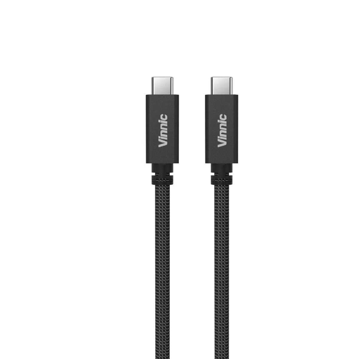 Vinnic品牌 - USB-C to USB-C 100W 傳輸充電線( 0.8米 & 黑色 )