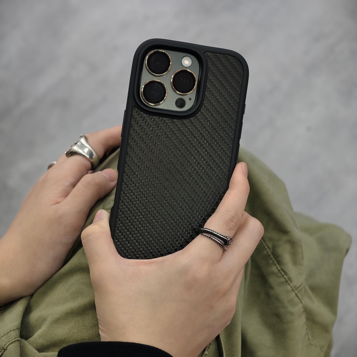 Airfilm品牌 - Carbon Fiber鍛黑碳纖 磁吸手機殻
