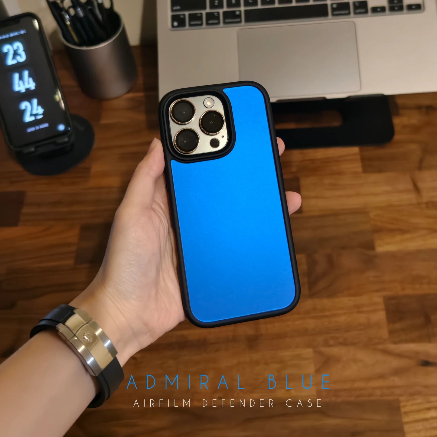 Airfilm品牌 - 冰霧寶石藍 磁吸手機殻