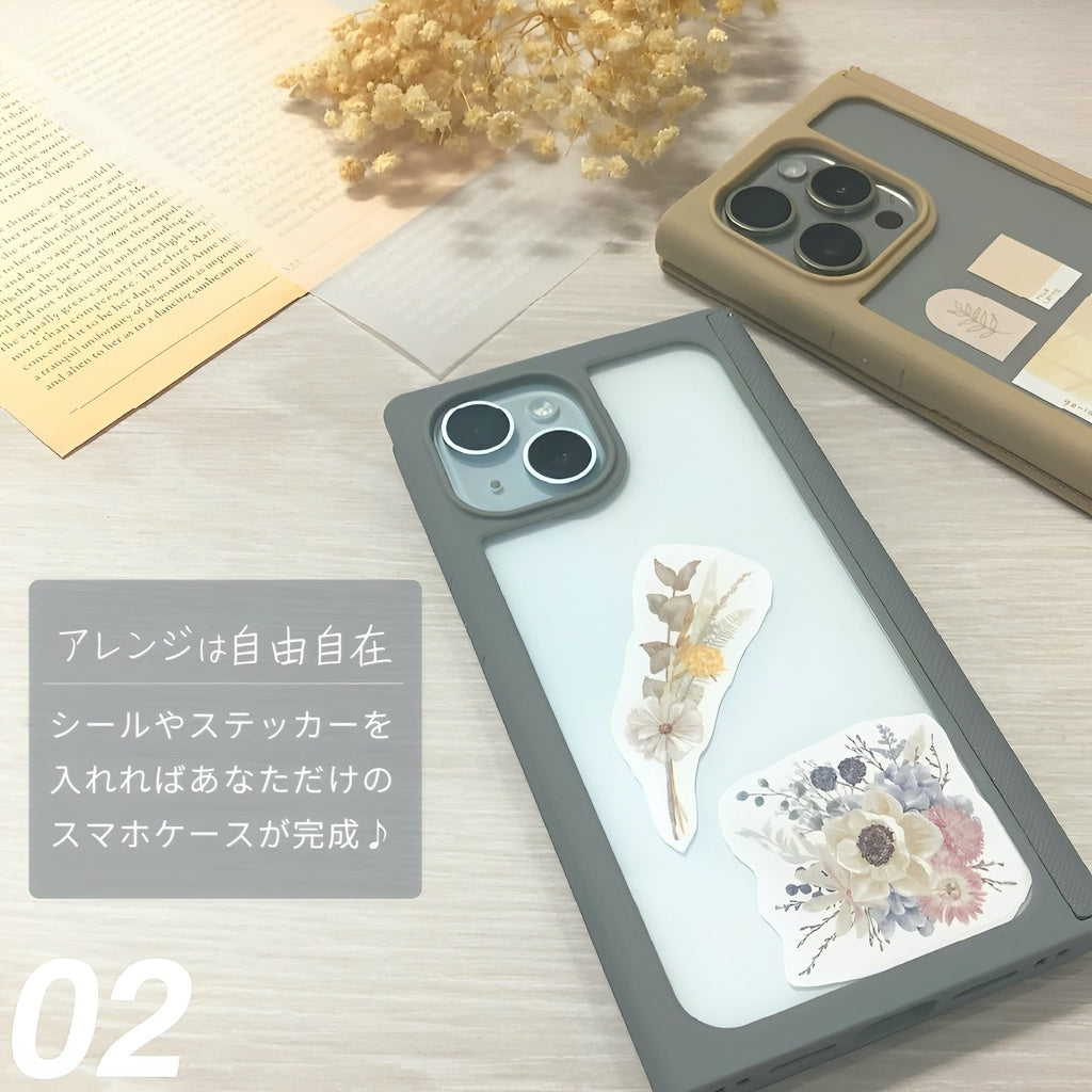 PGA品牌 - 透明玻璃翻蓋皮套(黑色)|iPhone15 Pro
