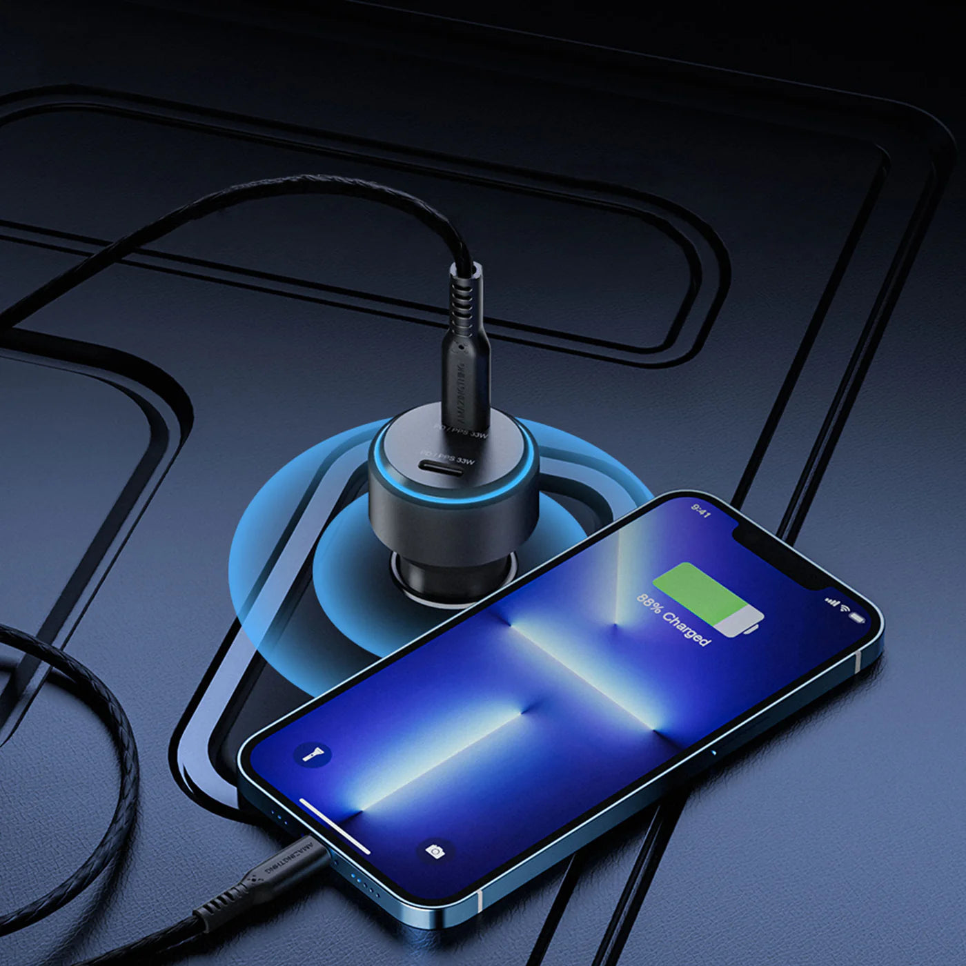 Amazingthing品牌 - PD66W 2輸出車用充電器