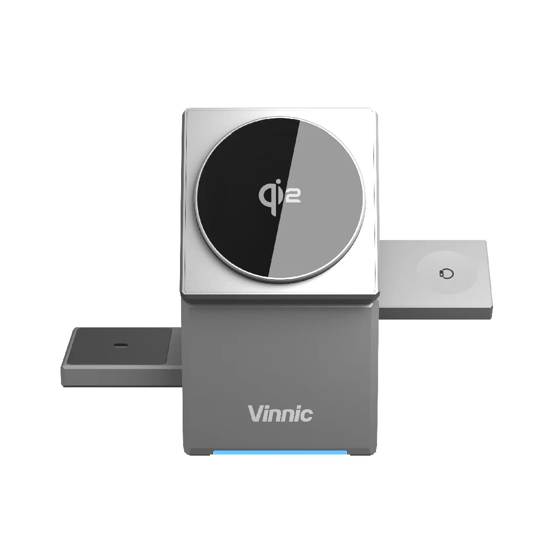 Vinnic品牌 - 三合一 Qi2 無線磁吸充電座