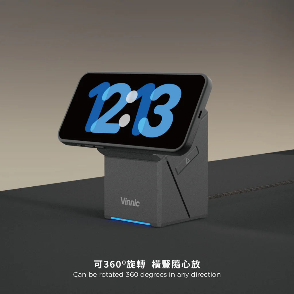 Vinnic品牌 - 三合一 Qi2 無線磁吸充電座