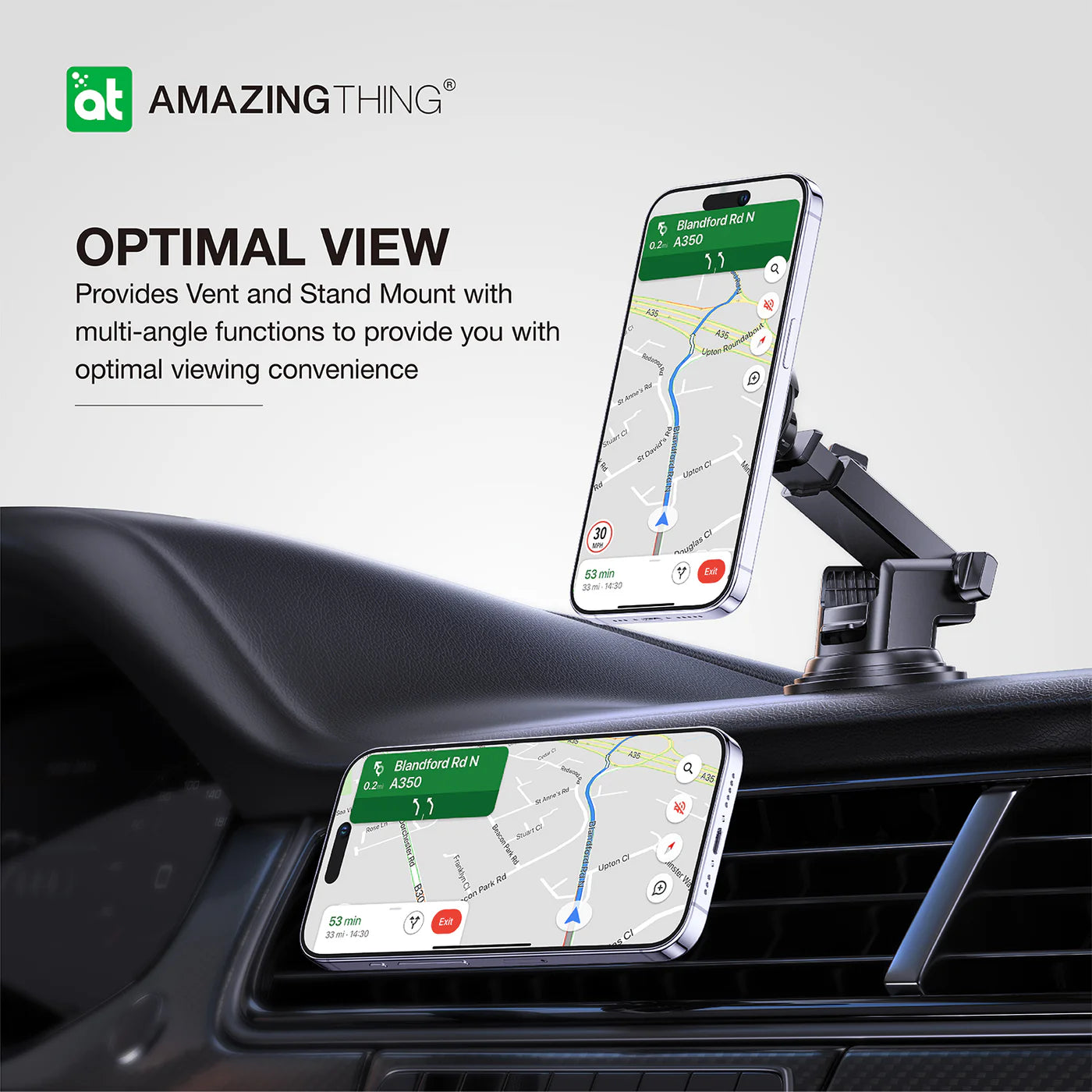 Amazingthing品牌 - 無線磁吸冰感汽車充電器