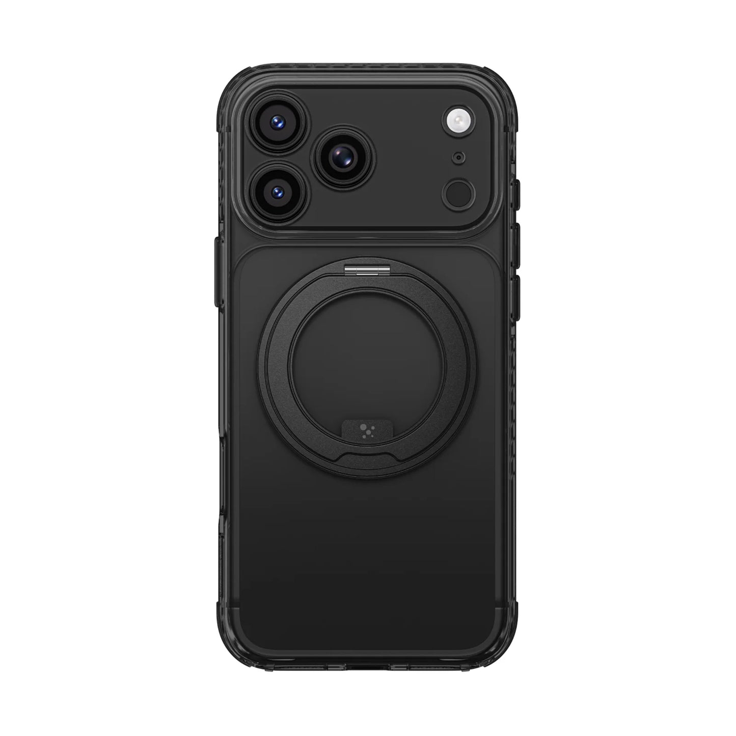 Amazingthing品牌 - TITAN PRO MagSpin 磁吸支架手機防護殻(透黑色)