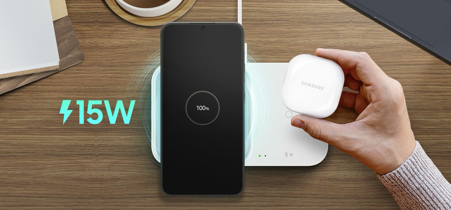 Samsung品牌 - 無線雙充電板 P5400 (15W) (包括旅行充電器)