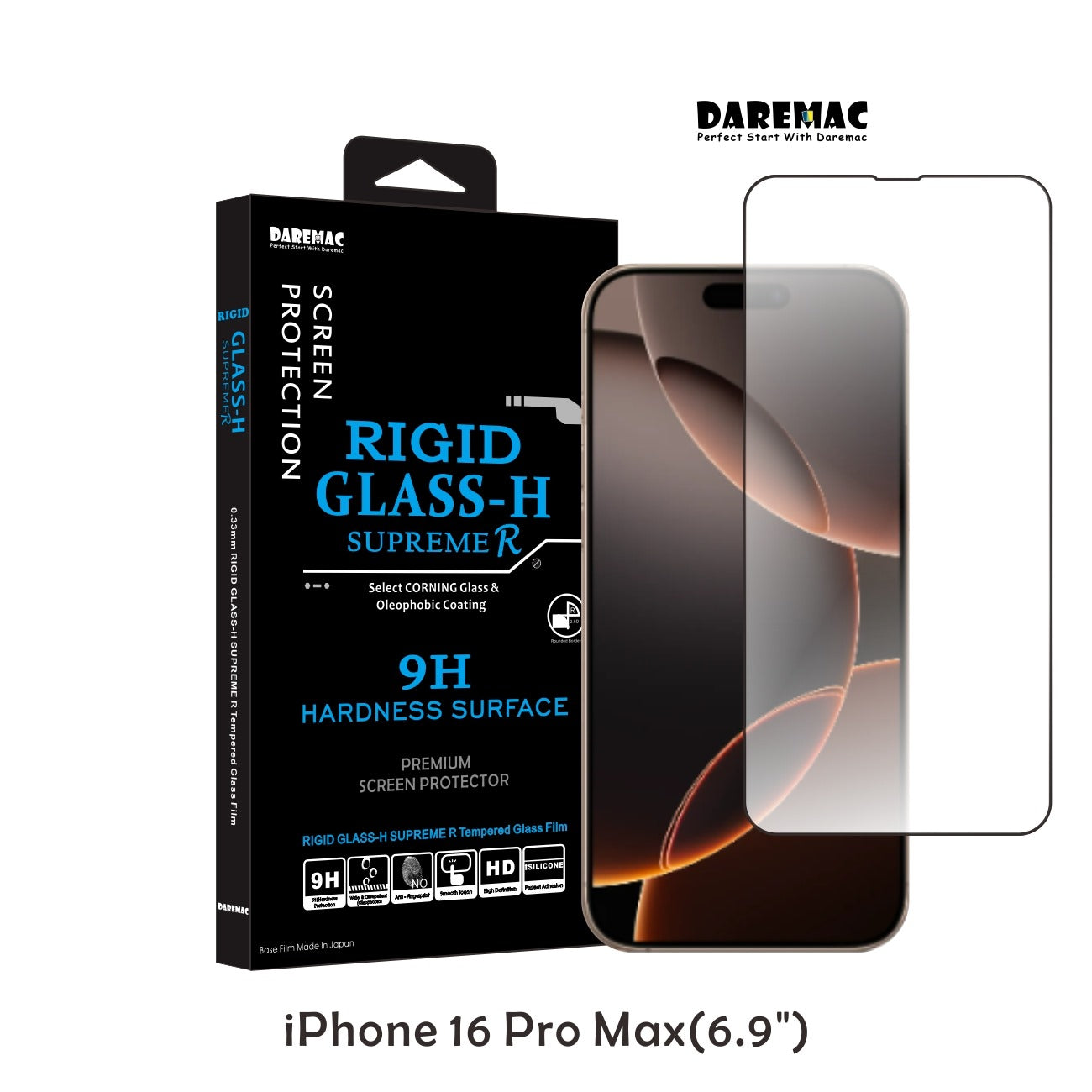 Daremac品牌 - 高清康寧玻璃貼|iPhone16 系列