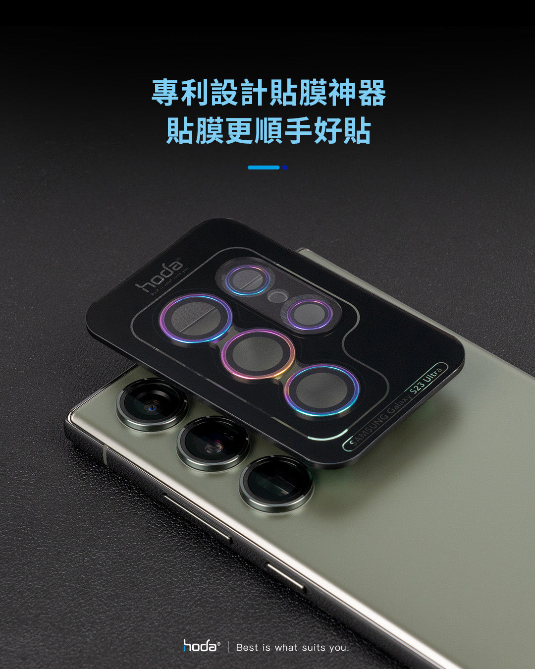 Hoda品牌 - 藍寶石鏡頭保護貼 (一盒五粒)|S24 Ultra