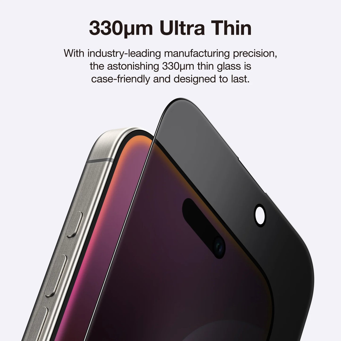 Amazingthing品牌 - 高清防偷窺玻璃貼|iPhone16 系列