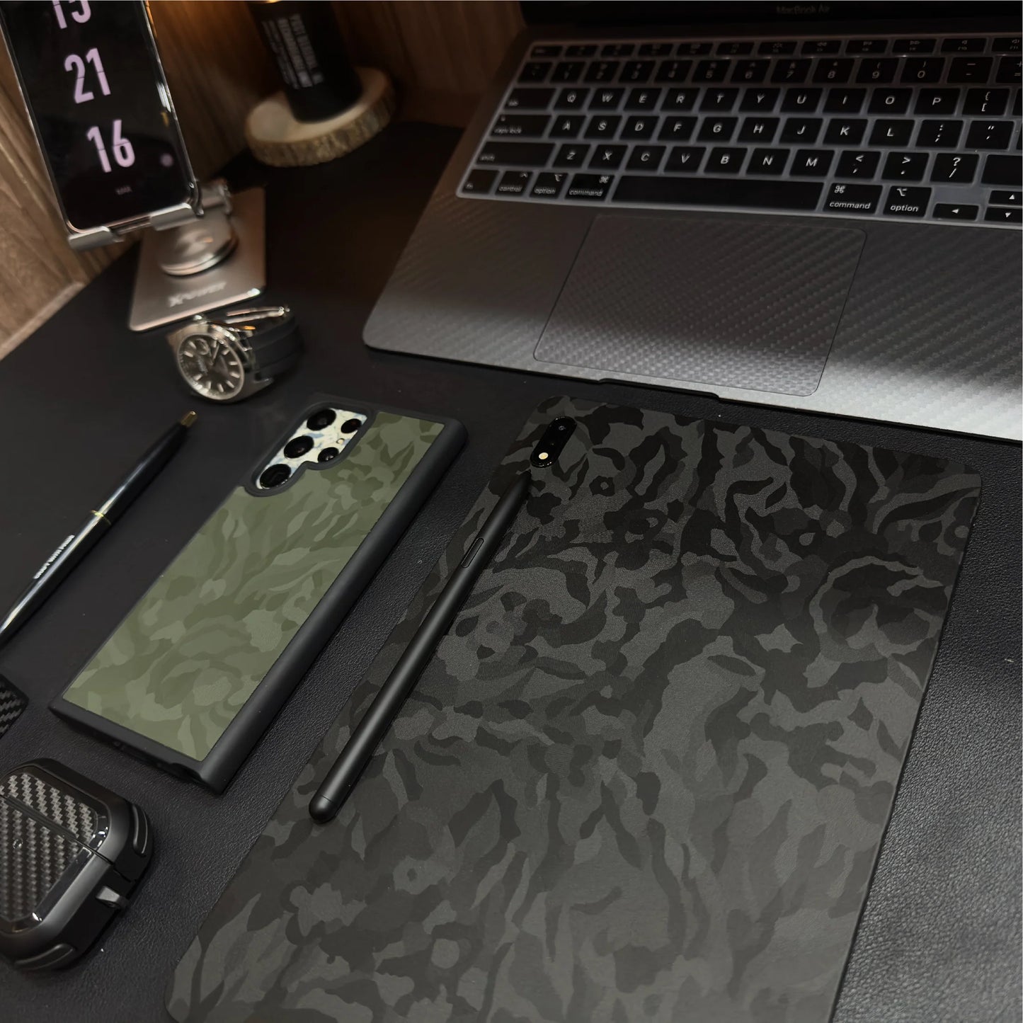 Airfilm品牌 - Defender Magsafe Case Green Camouflage 軍綠迷彩