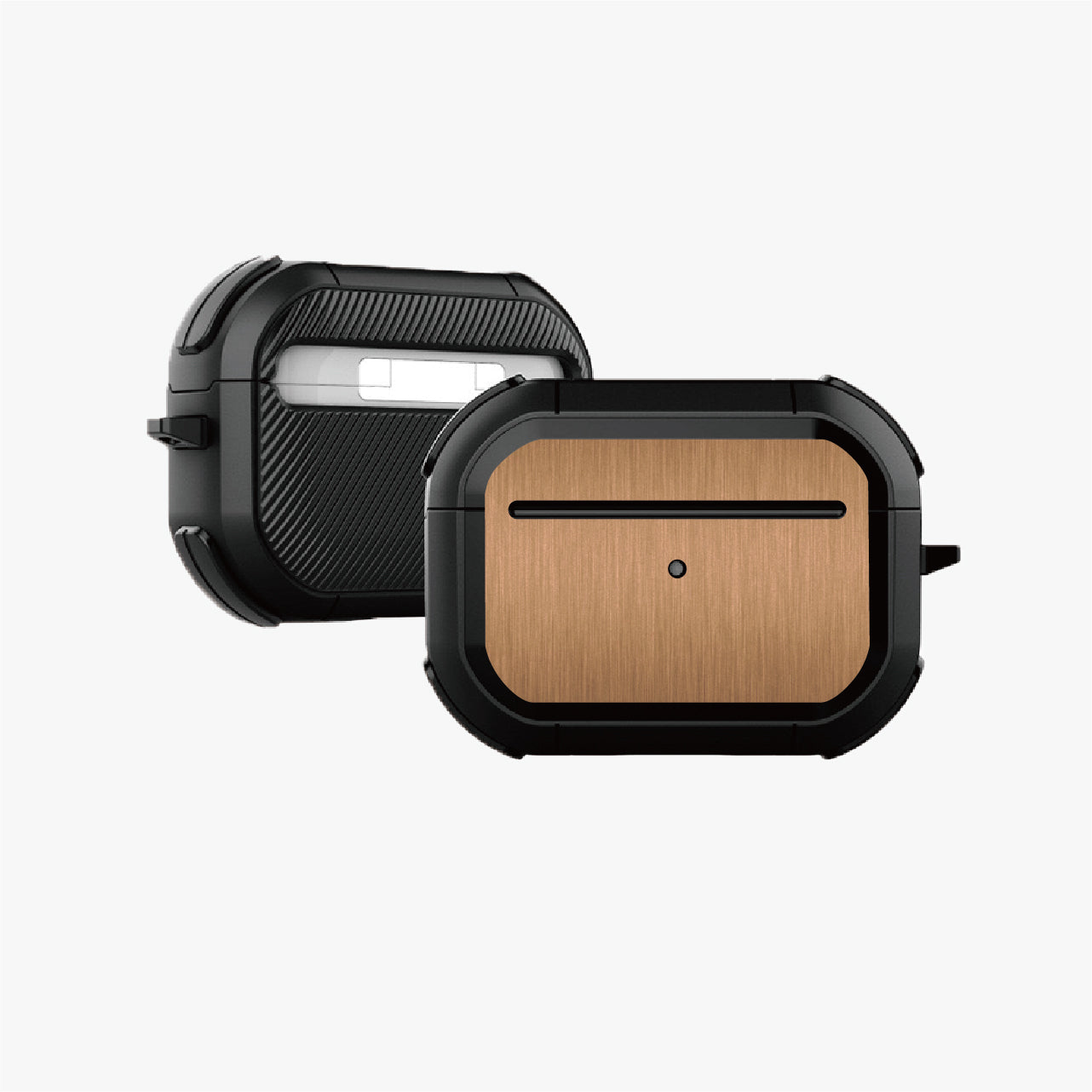 Airfilm品牌 -古銅金拉絲 軍規防摔耳機保護殻|Airpods 4