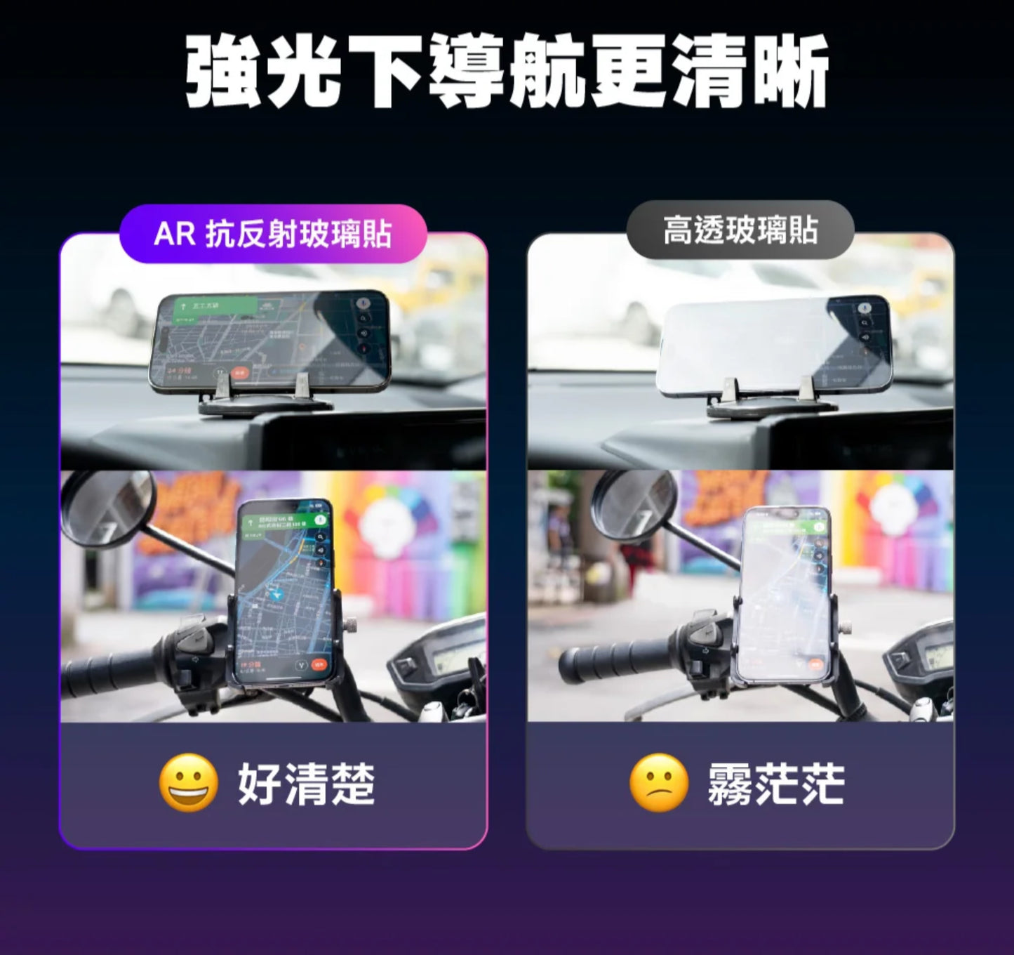 Hoda品牌 - AR抗反射玻璃保護貼|iPhone17 / 16 Pro