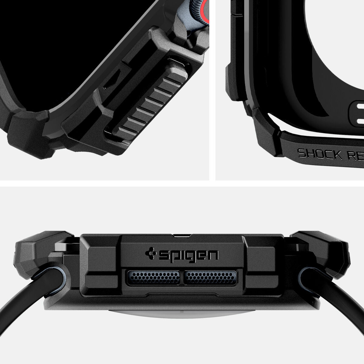 Spigen品牌 -Rugged Armor(黑色)|Apple Watch Series 11/10