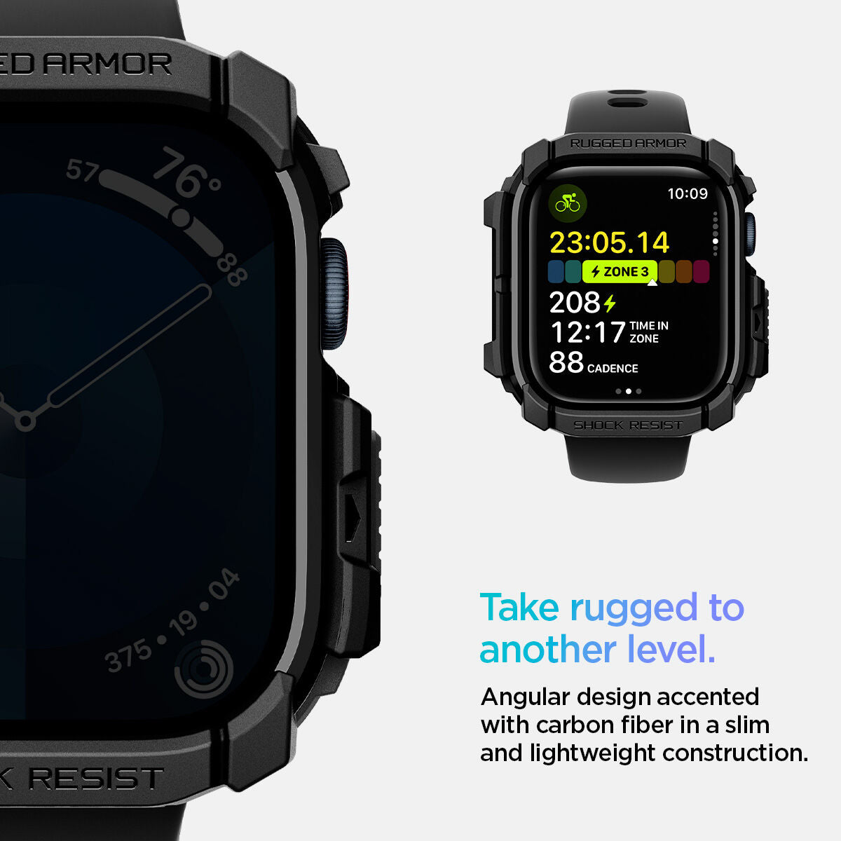 Spigen品牌 -Rugged Armor(黑色)|Apple Watch Series 11/10