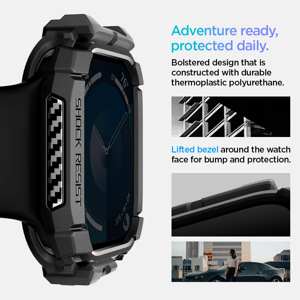 Spigen品牌 -Rugged Armor(黑色)|Apple Watch Series 11/10