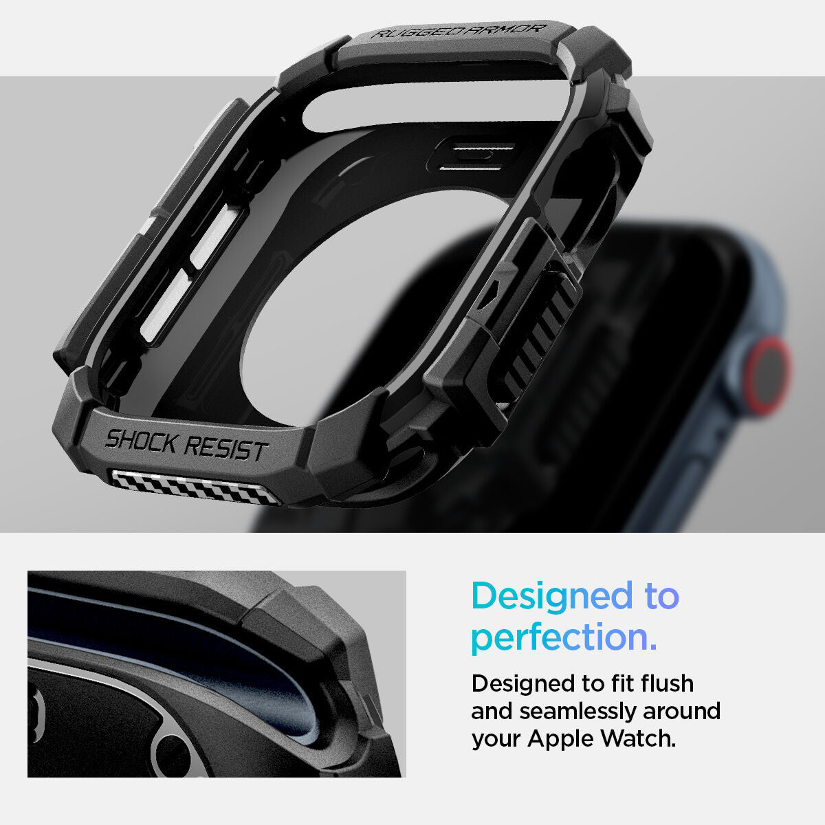 Spigen品牌 -Rugged Armor(黑色)|Apple Watch Series 11/10