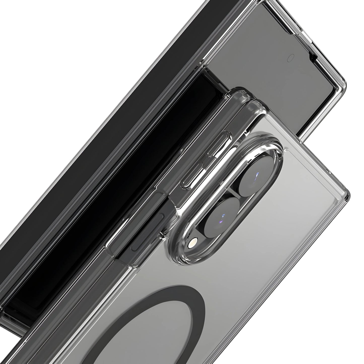 Araree品牌 - 包轉軸Duple 360 M MagSafe 磁吸防撞透明保護殼(黑色)｜Z Fold8