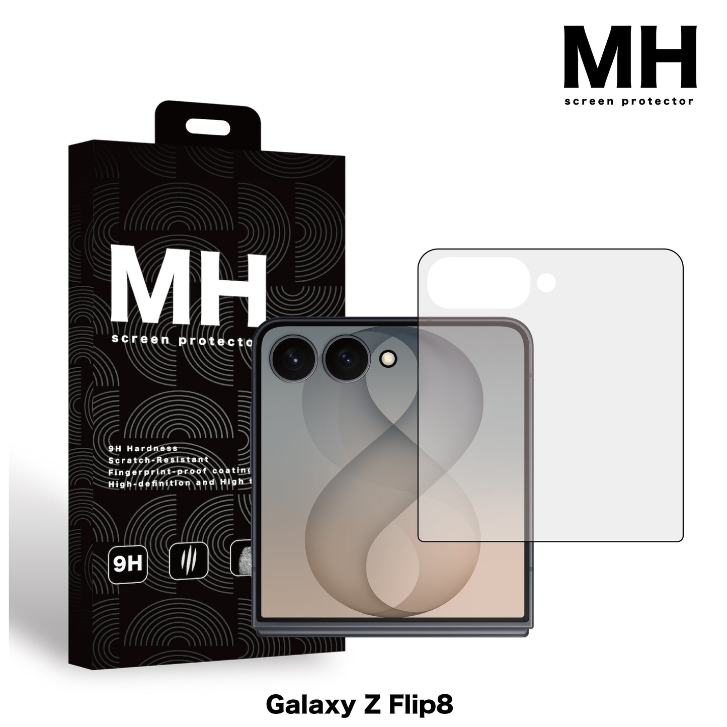 MH品牌 - 全屏高清玻璃保護貼(不使用手機殻)｜Z Flip8