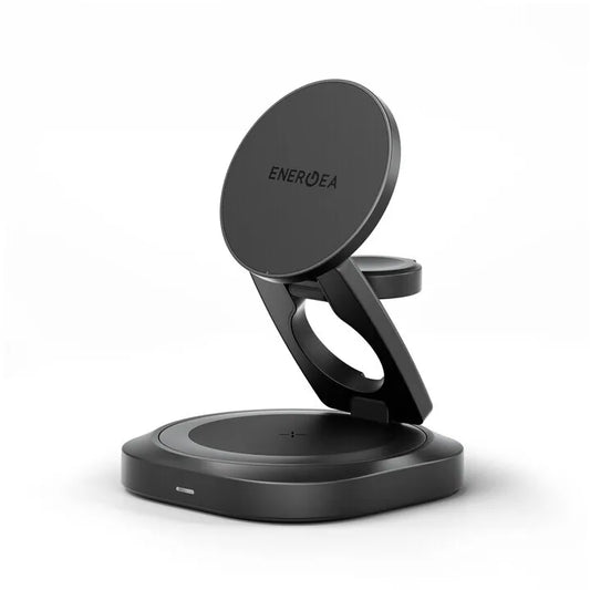 ENERGEA 品牌 - AluMag Gyro 3-in-1 旋轉式 Qi2 25W 可折疊無線充電器