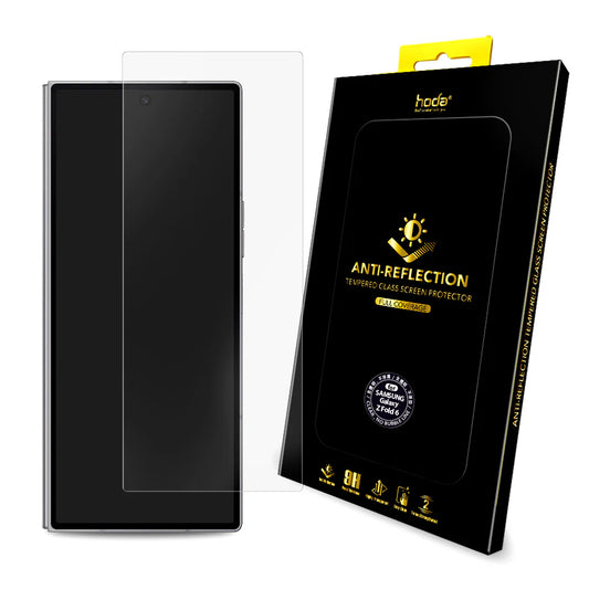 Hoda品牌 - AR抗反射玻璃保護貼 (可使用手機殻）｜Z Fold7