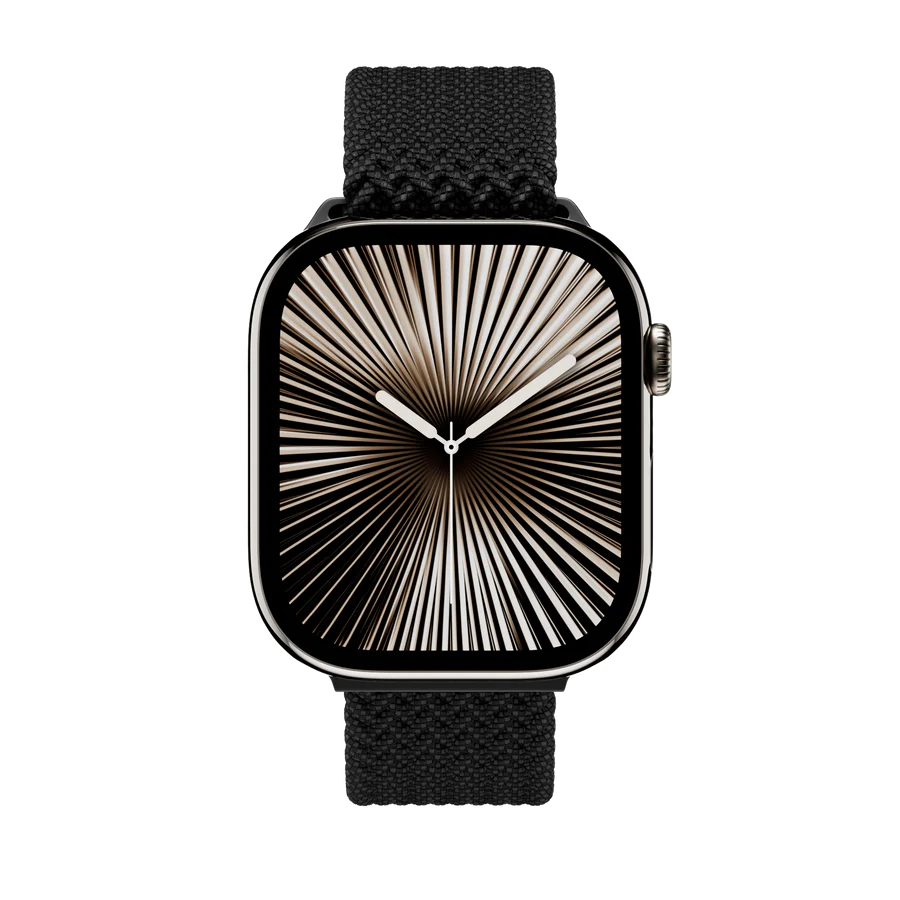 STUDIO A x MAGEASY 聯名品牌 - Braided 編織尼龍磁扣錶環(黑色)｜Apple Watch   44 / 45 / 46 / 49 mm