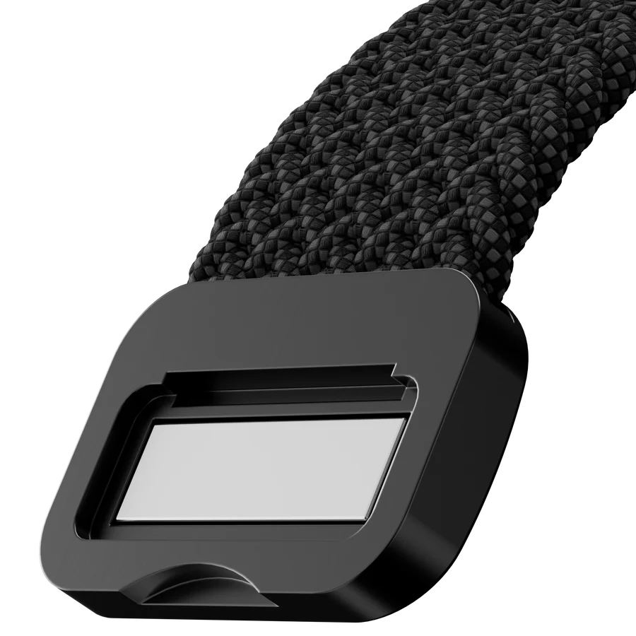 STUDIO A x MAGEASY 聯名品牌 - Braided 編織尼龍磁扣錶環(黑色)｜Apple Watch   44 / 45 / 46 / 49 mm