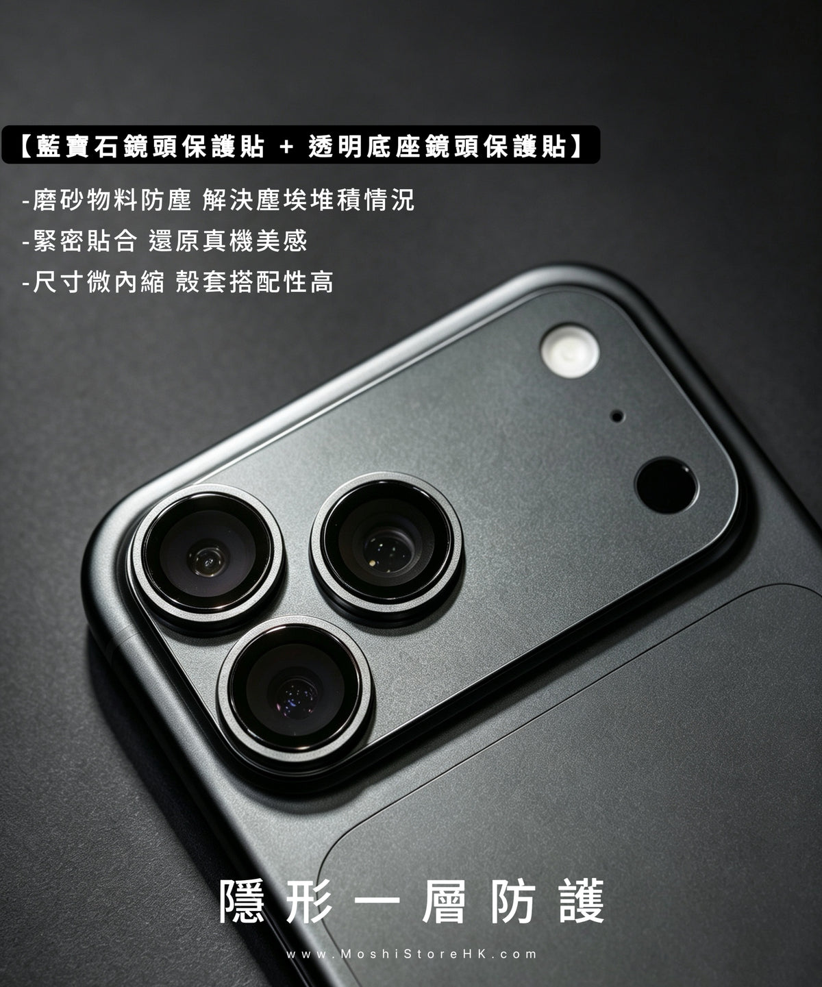 全滿版鏡頭底座貼(磨砂透明)