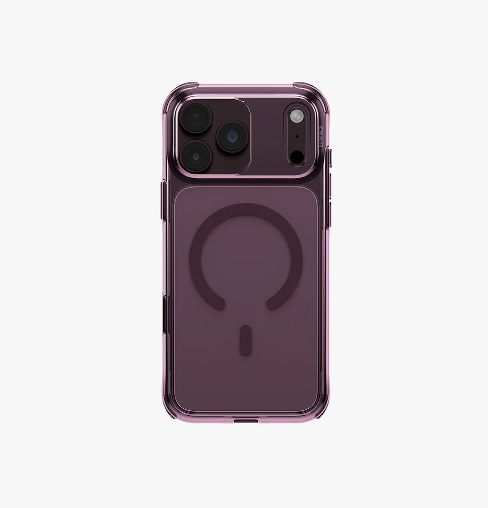 UNIQ品牌 - LifePro Xtreme Clear MagClick™ 防護殻(有按鈕版本，透紅)