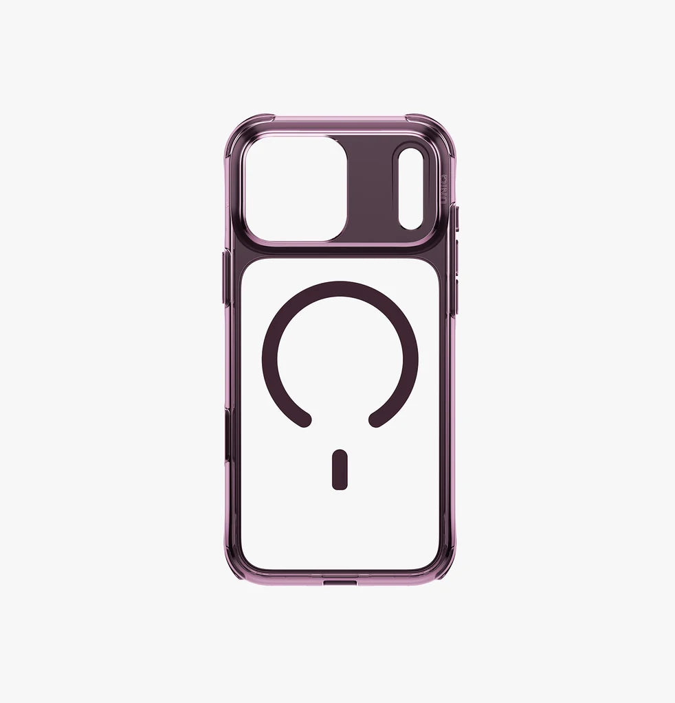 UNIQ品牌 - LifePro Xtreme Clear MagClick™ 防護殻(有按鈕版本，透紅)