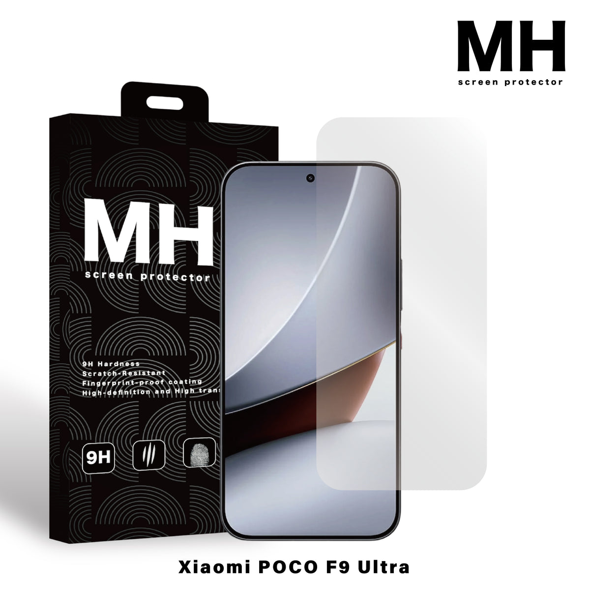 MH品牌 - 高清防指紋玻璃貼｜POCO F9 Ultra