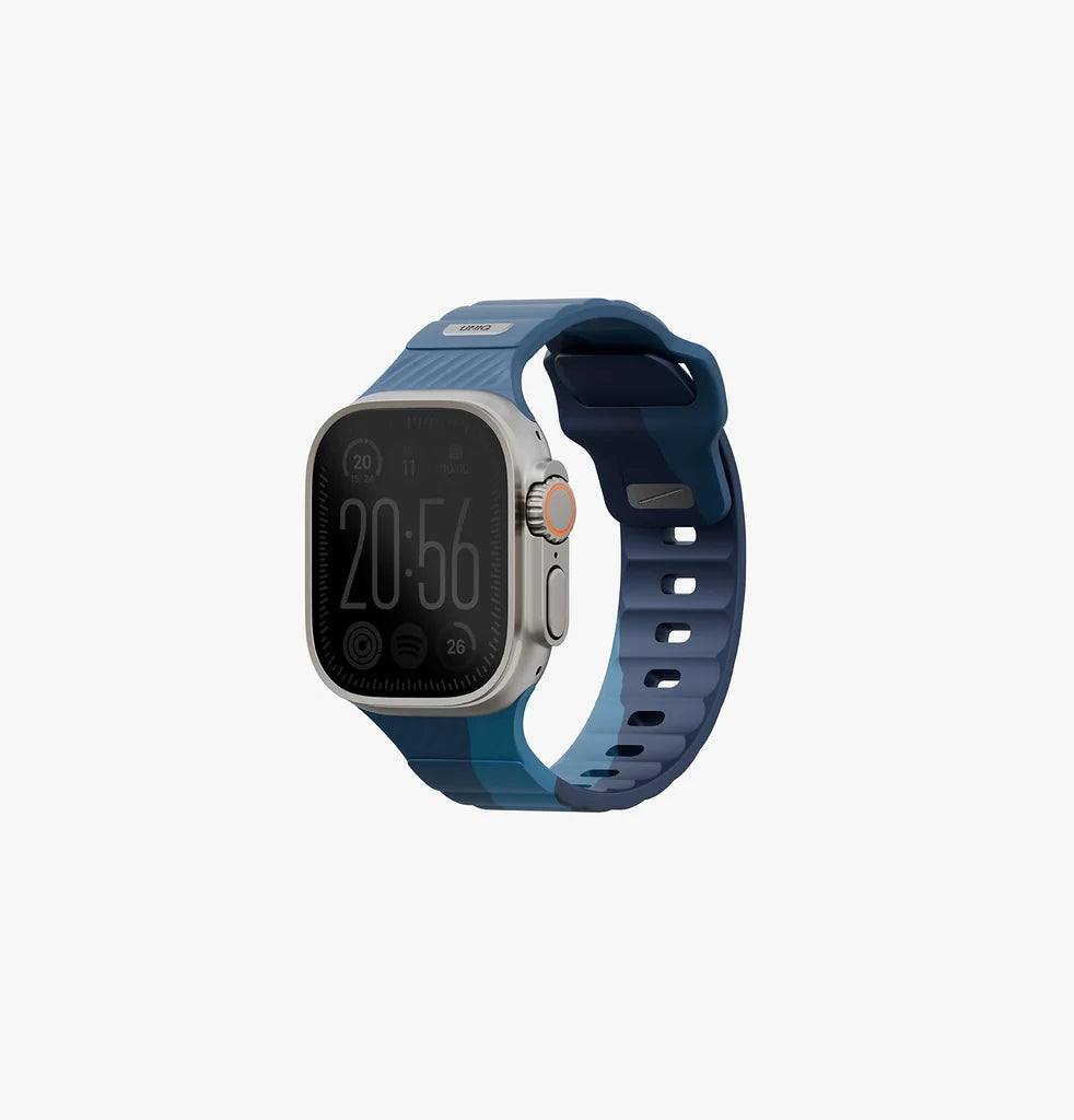 UNIQ 品牌 - Stride DE 防水FKM橡膠不鏽鋼高質感錶帶(藍色）｜Apple Watch 44 / 45 / 46 / 49 mm (副本) (副本)