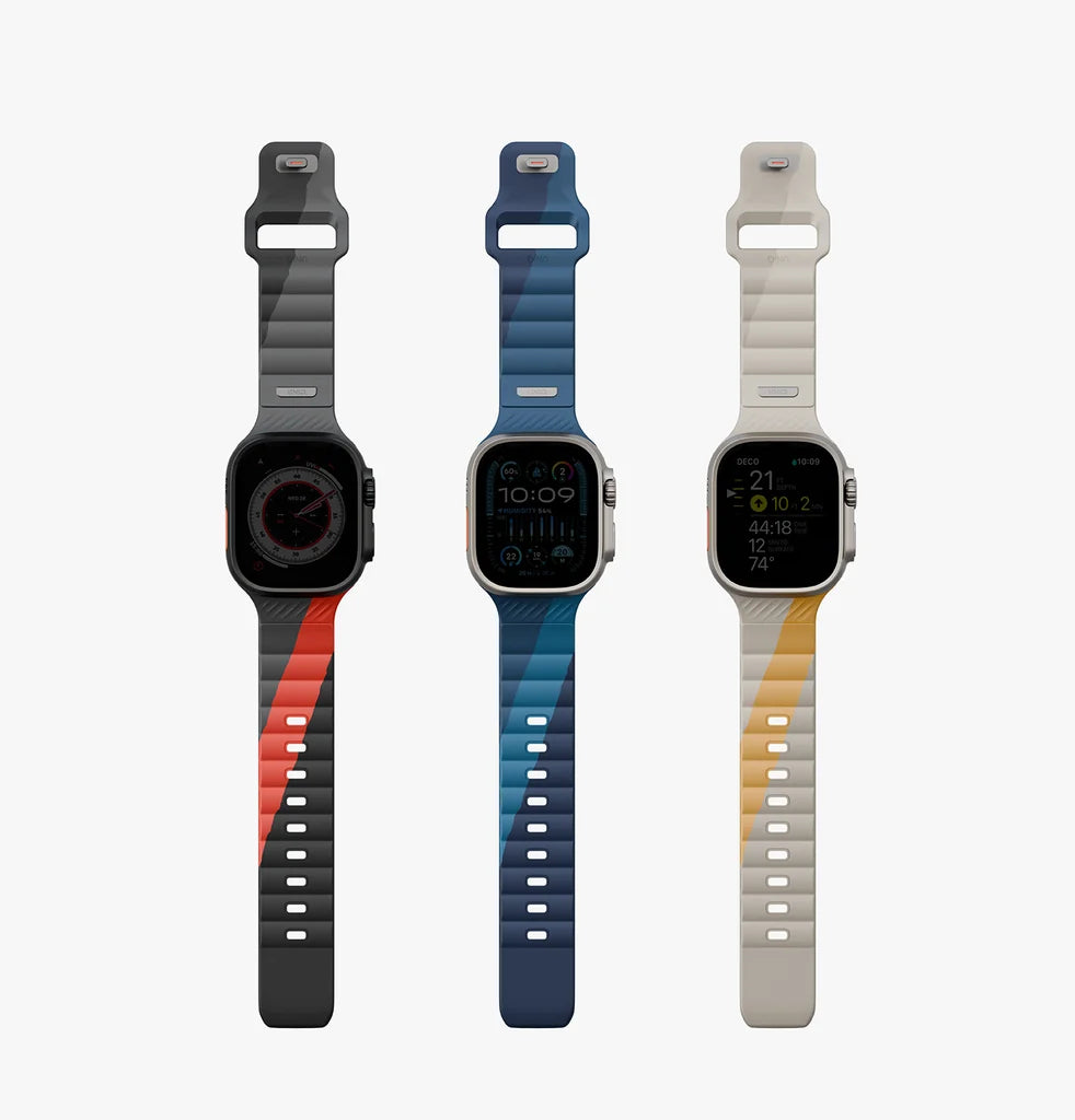 UNIQ 品牌 - Stride DE 防水FKM橡膠不鏽鋼高質感錶帶(藍色）｜Apple Watch 44 / 45 / 46 / 49 mm (副本) (副本)
