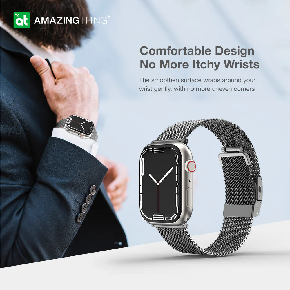 Amazingthing 品牌 -Titan金屬錶帶(銀色)｜Apple Watch 42 / 44 /45 / 46 / 49 mm