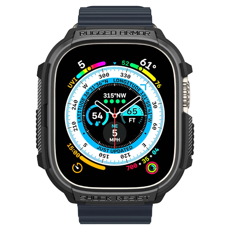 Spigen品牌 -  Rugged Armor 保護殼(磨砂黑）｜Apple Watch Ultra 49mm