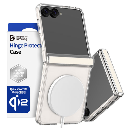 Araree品牌 - Duple 360M MagSafe 包轉軸全保護透明手機殼(透白)｜Z Flip8