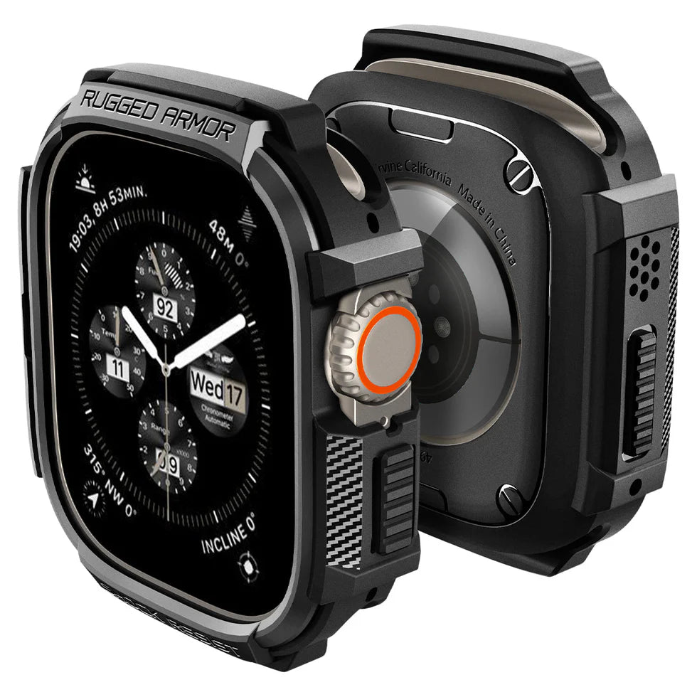 Spigen品牌 -  Rugged Armor 保護殼(磨砂黑）｜Apple Watch Ultra 49mm